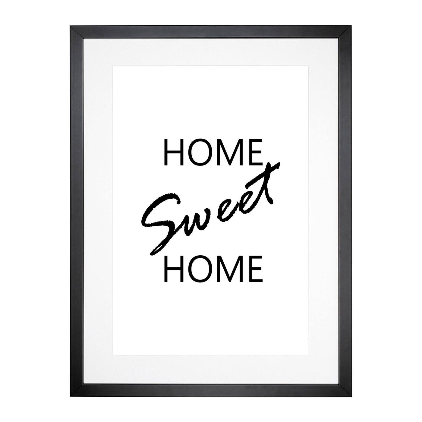 Home Sweet Home Typography Framed Print Main Image