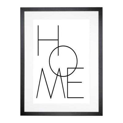 Home V2 Typography Framed Print Main Image