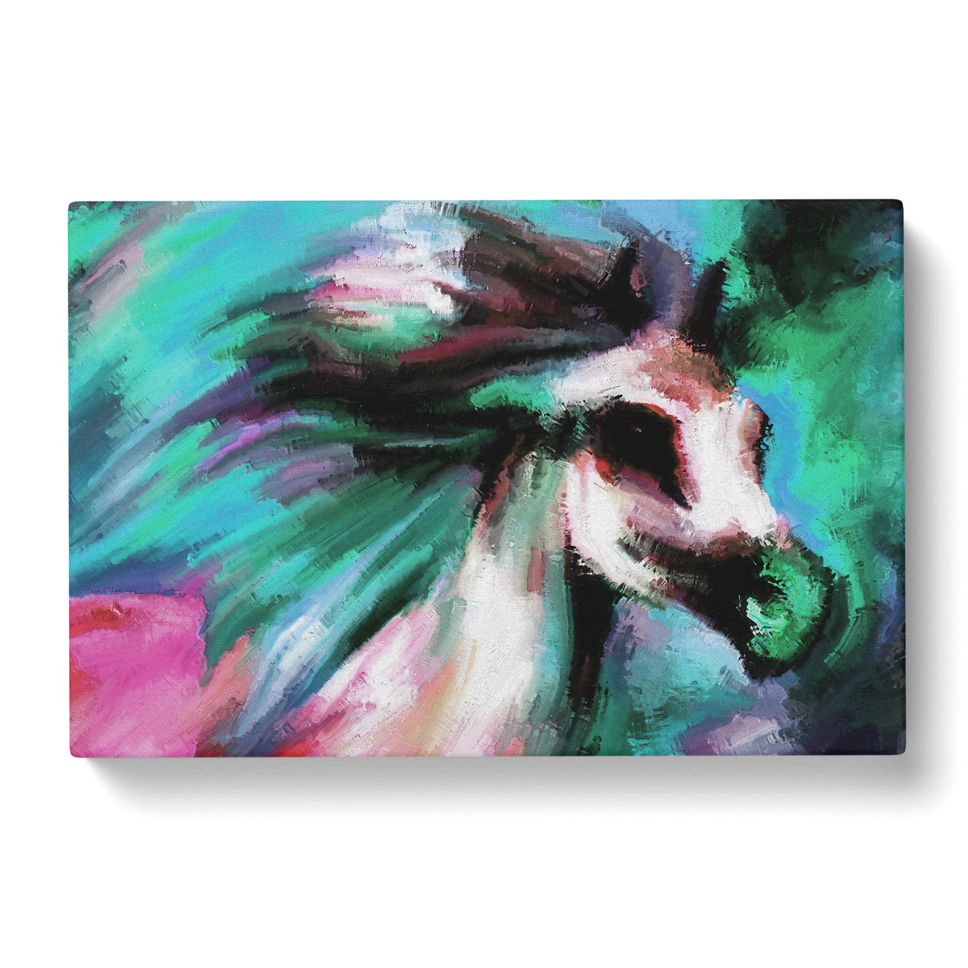 Horse Design In Abstract Canvas Print Main Image