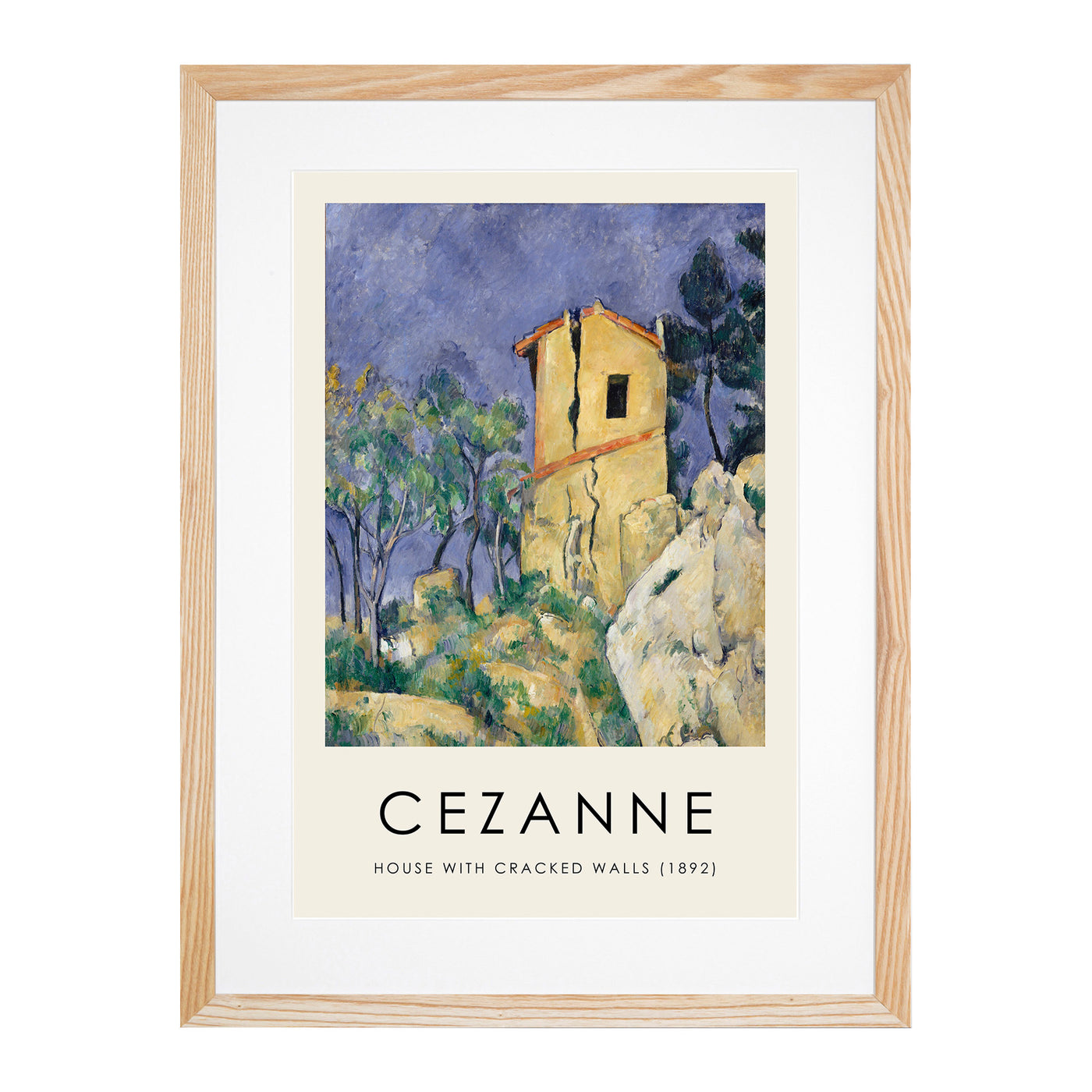 House With The Cracked Walls Print By Paul Cezanne