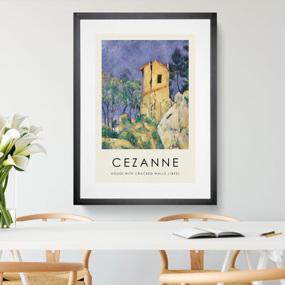 House With The Cracked Walls Print By Paul Cezanne