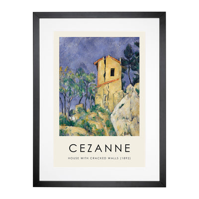 House With The Cracked Walls Print By Paul Cezanne Framed Print Main Image