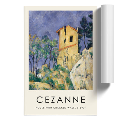 House With The Cracked Walls Print By Paul Cezanne