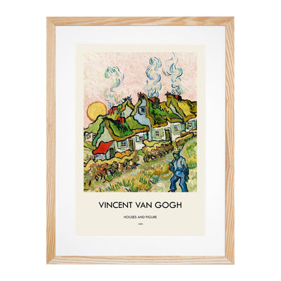 Houses And Figure Print By Vincent Van Gogh