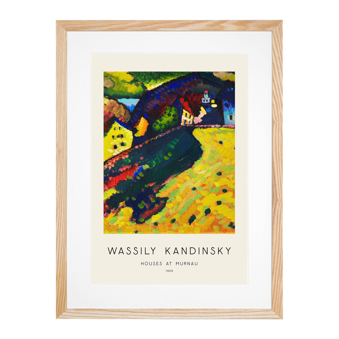 Houses At Murnau Print By Wassily Kandinsky