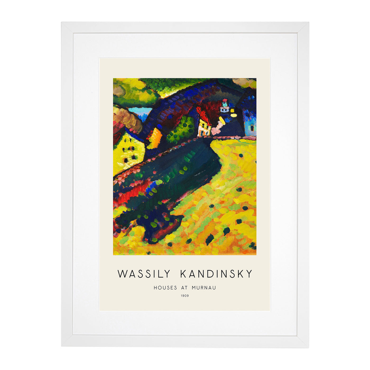 Houses At Murnau Print By Wassily Kandinsky