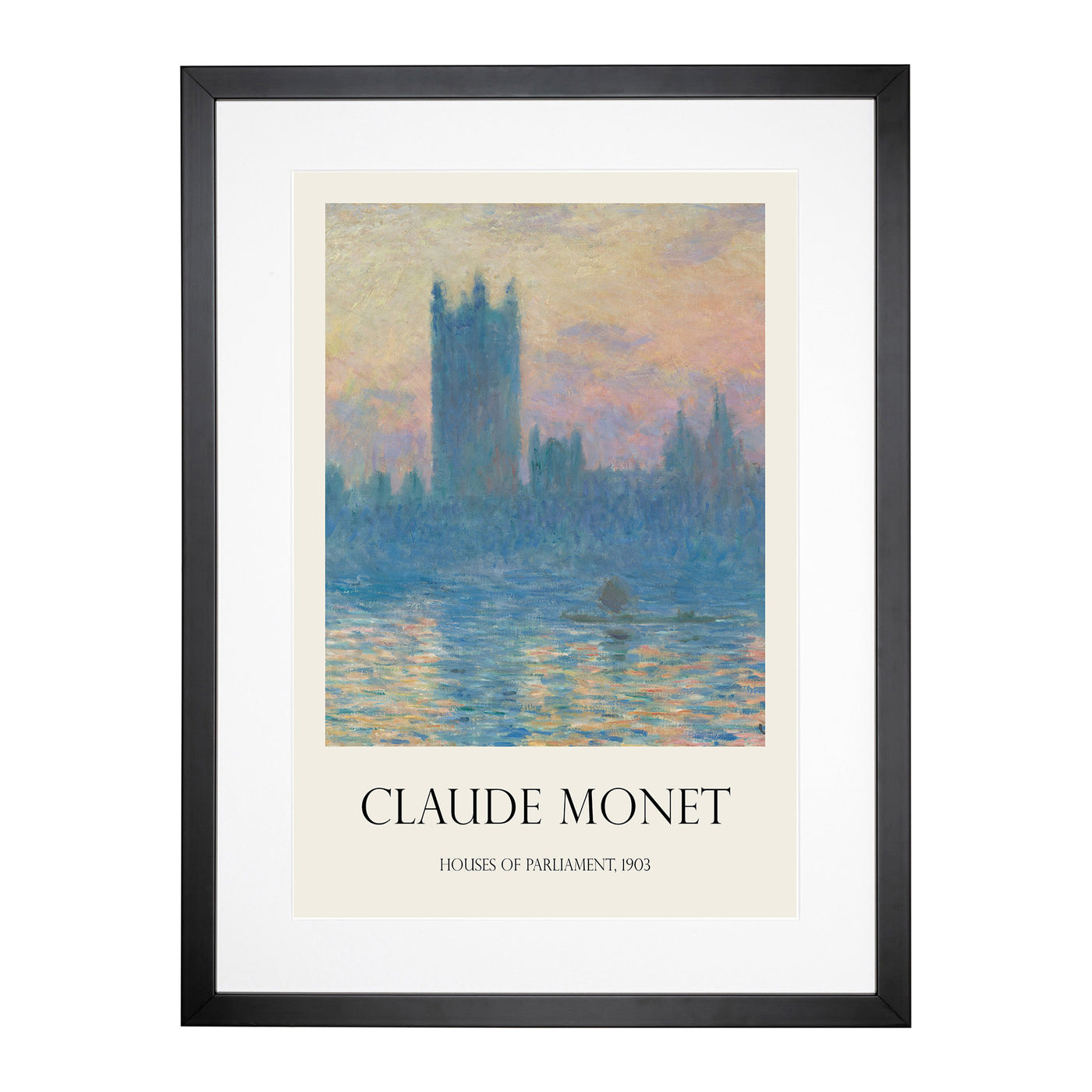 Houses Of Parliament In London Vol.1 Print By Claude Monet Framed Print Main Image