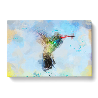 Hummingbird Paint Smudge In Abstract Canvas Print Main Image