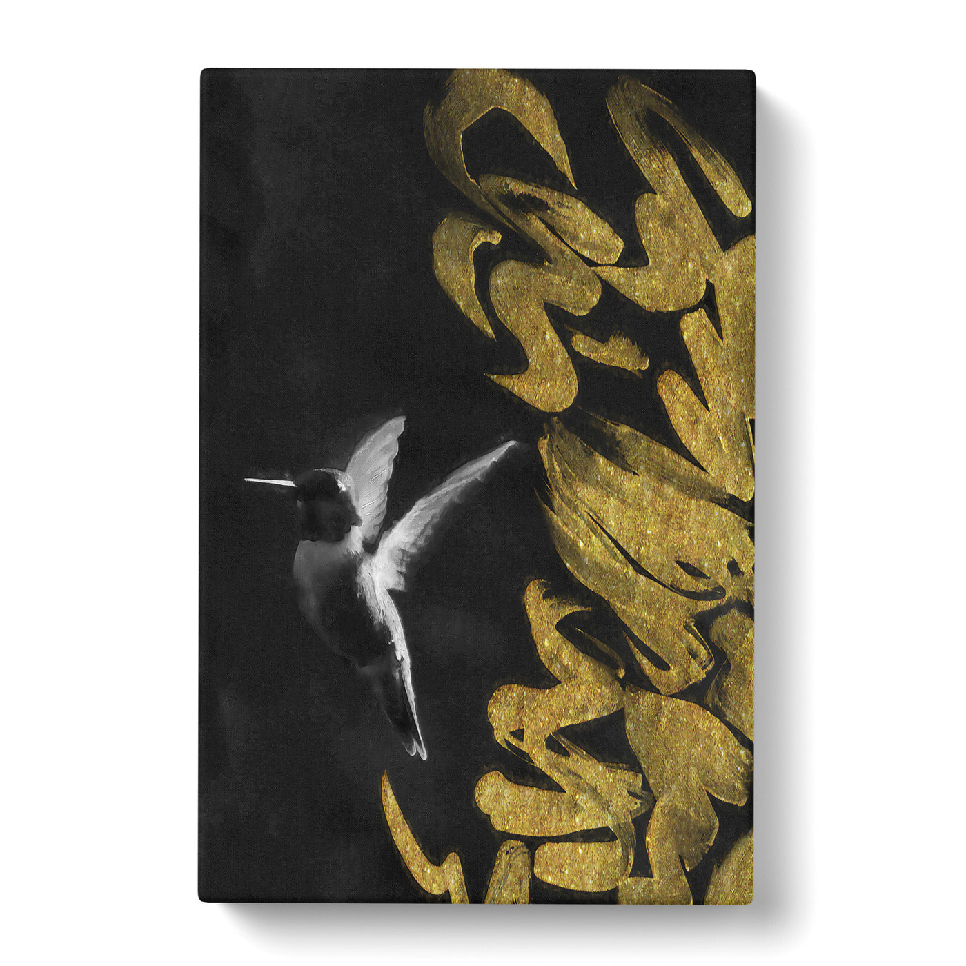 Hummingbird In The Dark In Abstract Canvas Print Main Image