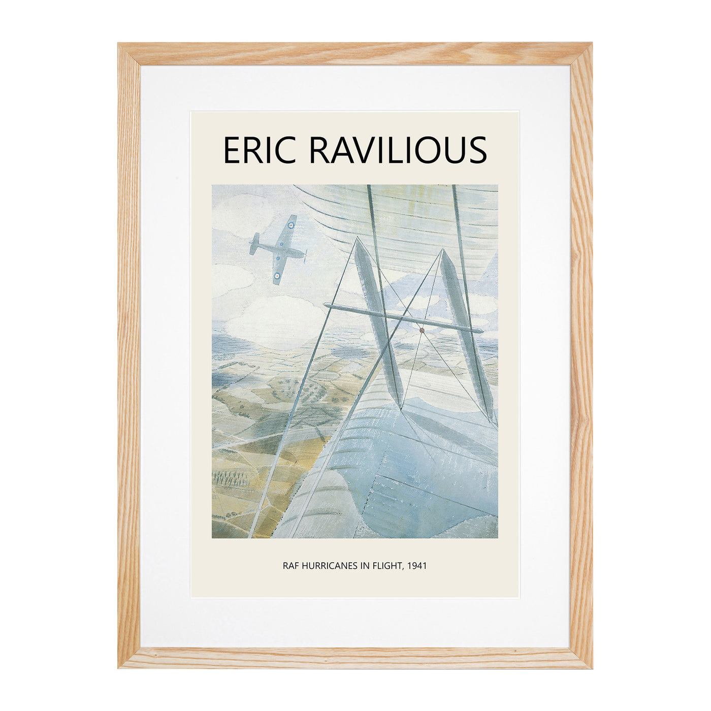 Hurricane In Flight Print By Eric Ravilious