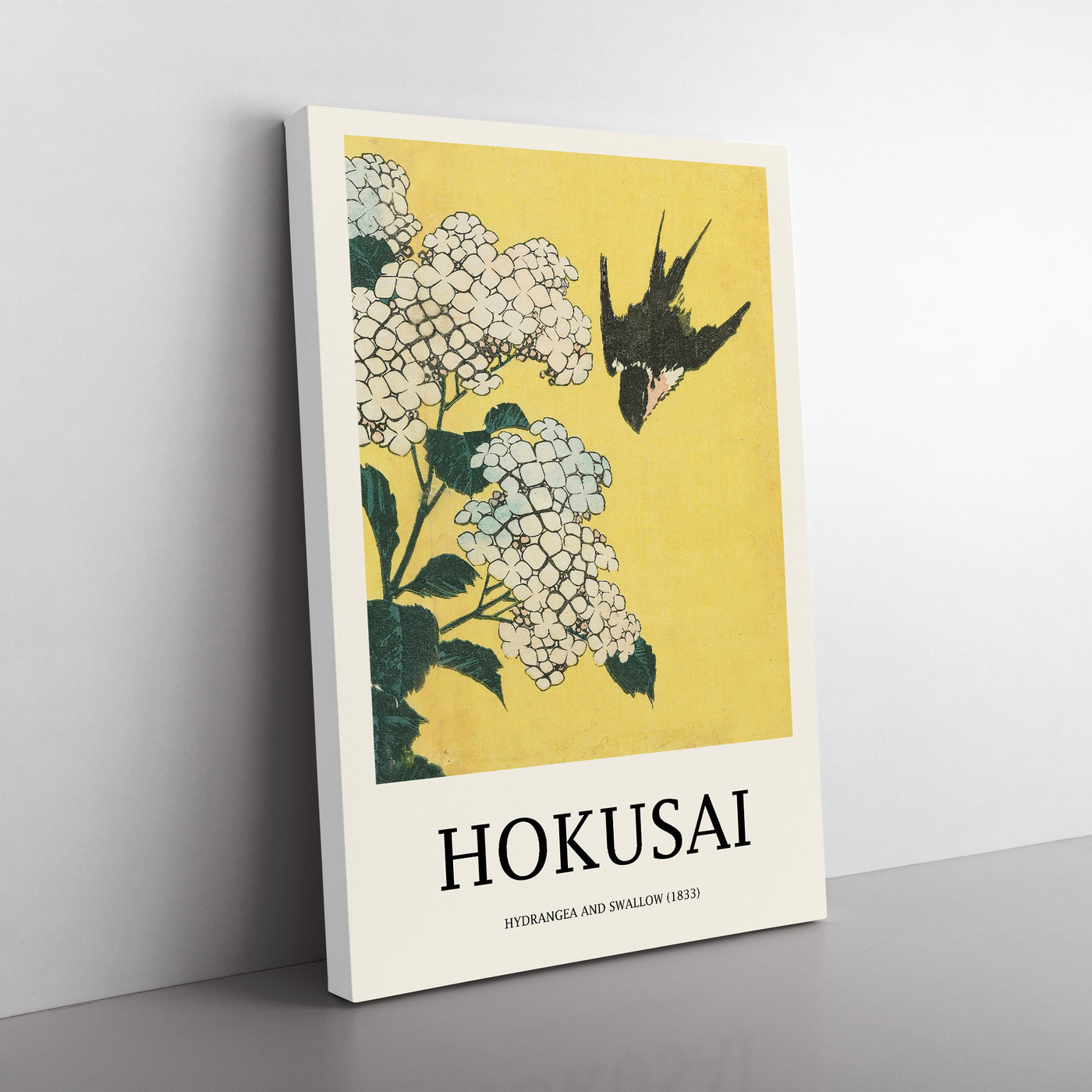 Hydrangeas And Swallow Print By Katsushika Hokusai