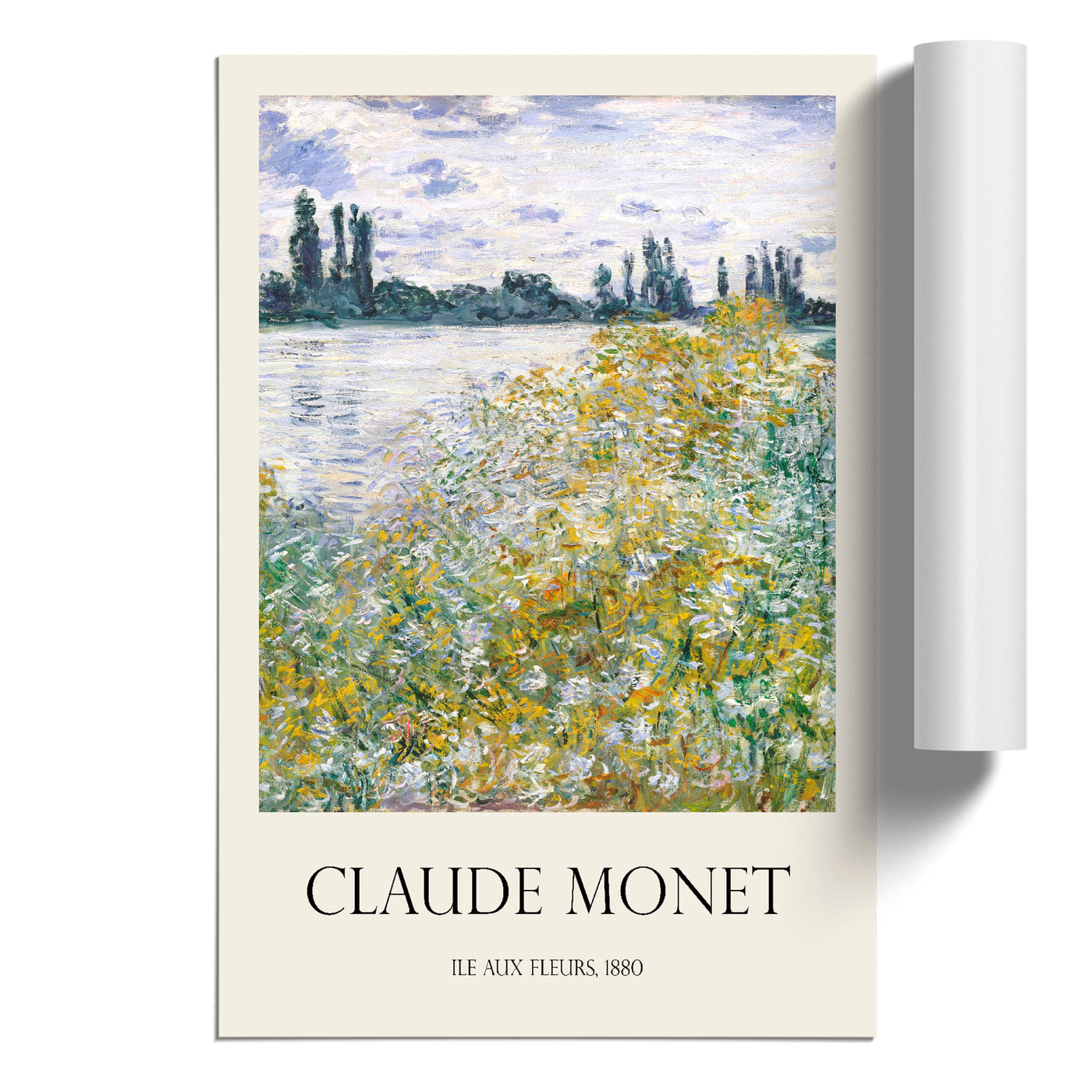 Ile Aux Fleurs Near Vetheuil Print By Claude Monet