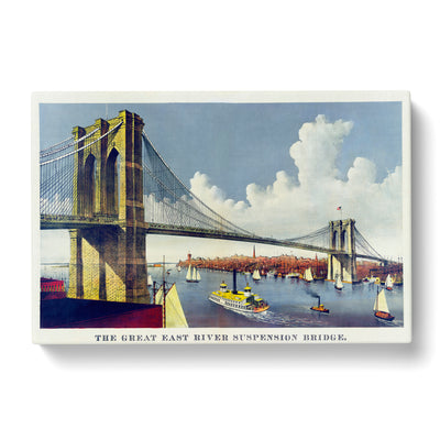 Illustration Of Brooklyn Bridgecan Canvas Print Main Image