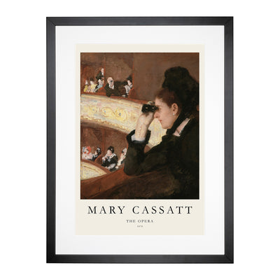 In The Loge Print By Mary Cassatt Framed Print Main Image