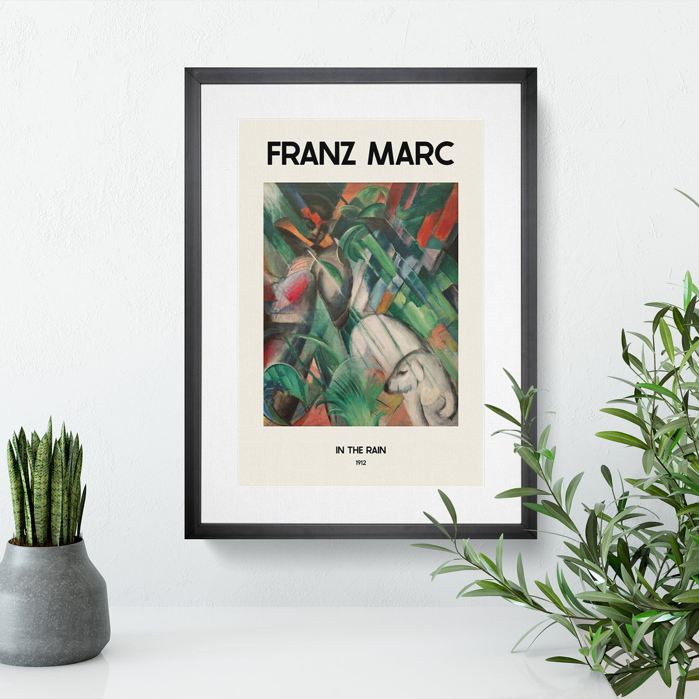 In The Rain Print By Franz Marc