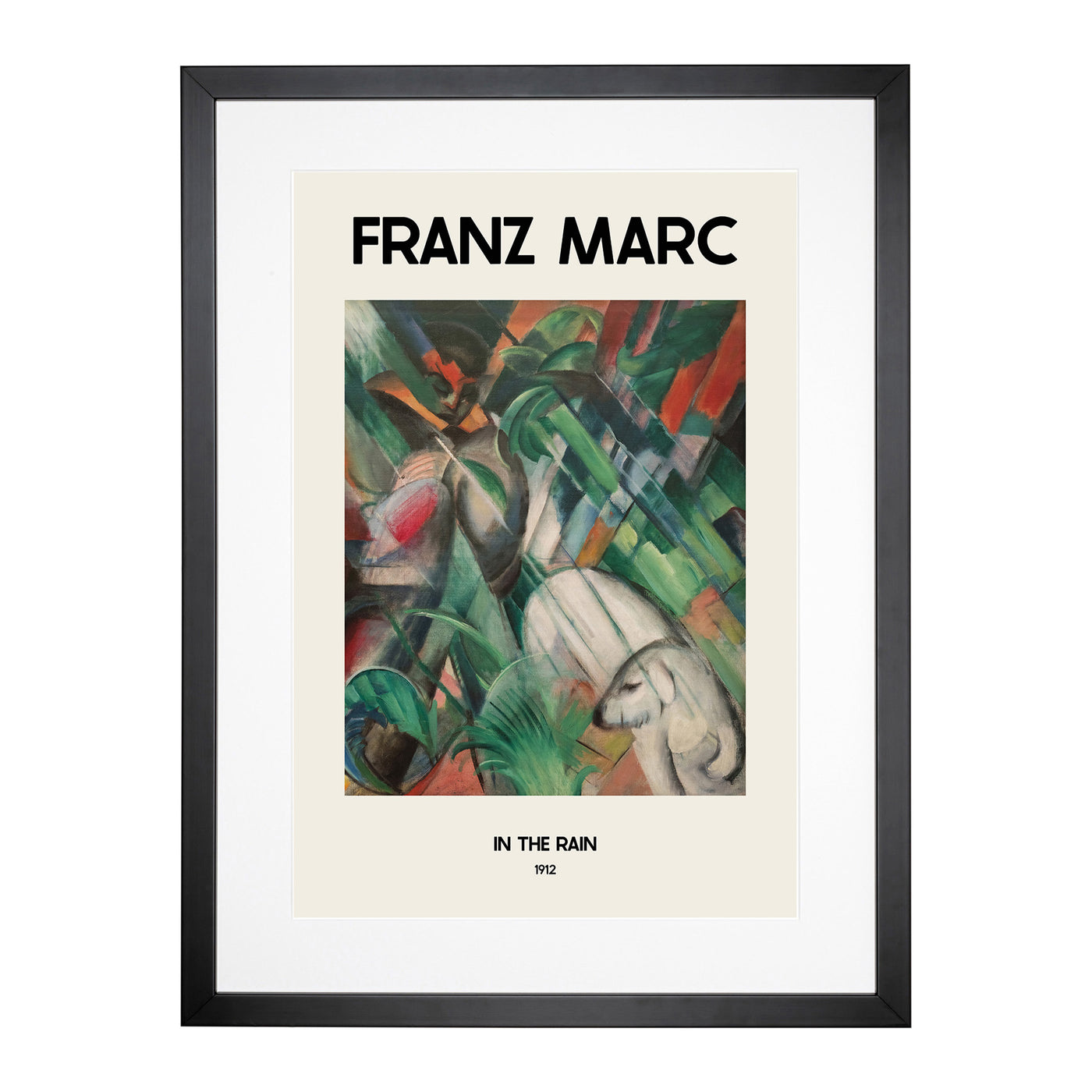 In The Rain Print By Franz Marc Framed Print Main Image