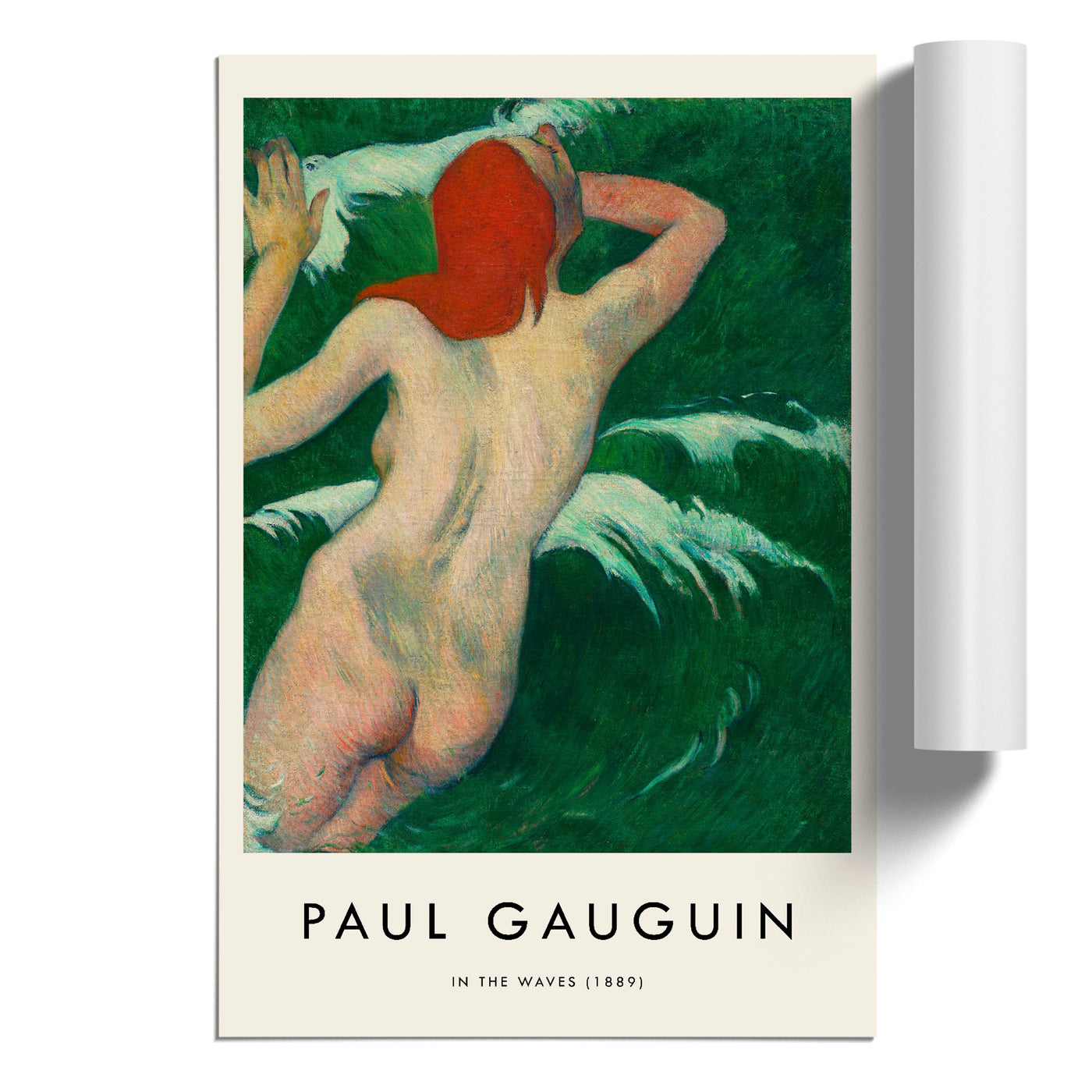 In The Waves Print By Paul Gauguin