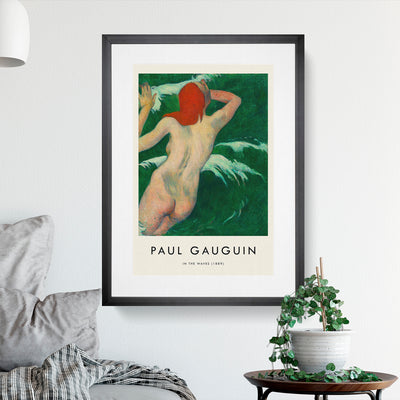 In The Waves Print By Paul Gauguin