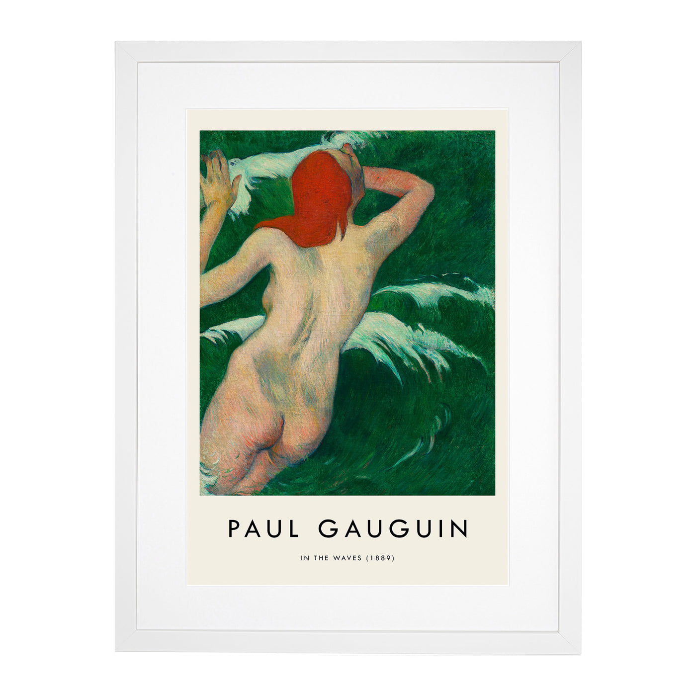 In The Waves Print By Paul Gauguin