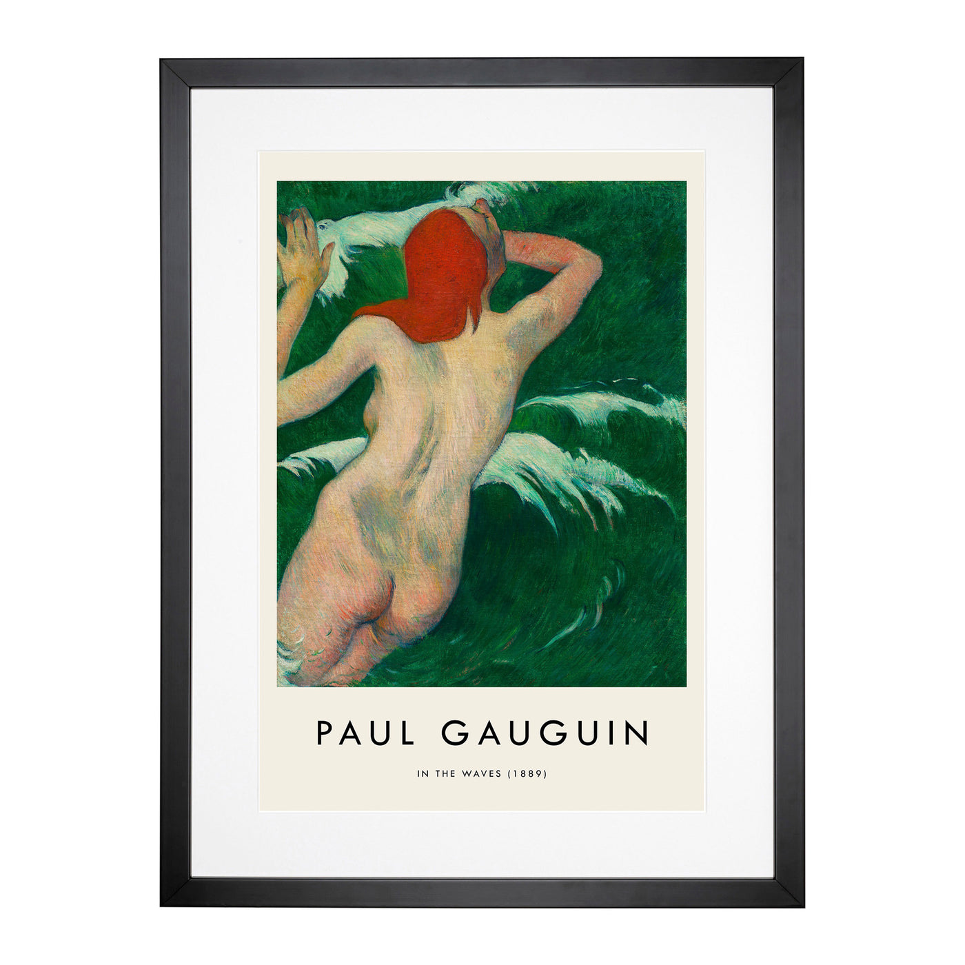 In The Waves Print By Paul Gauguin Framed Print Main Image