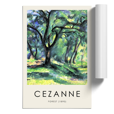 In The Woods Print By Paul Cezanne