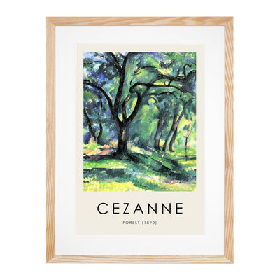 In The Woods Print By Paul Cezanne