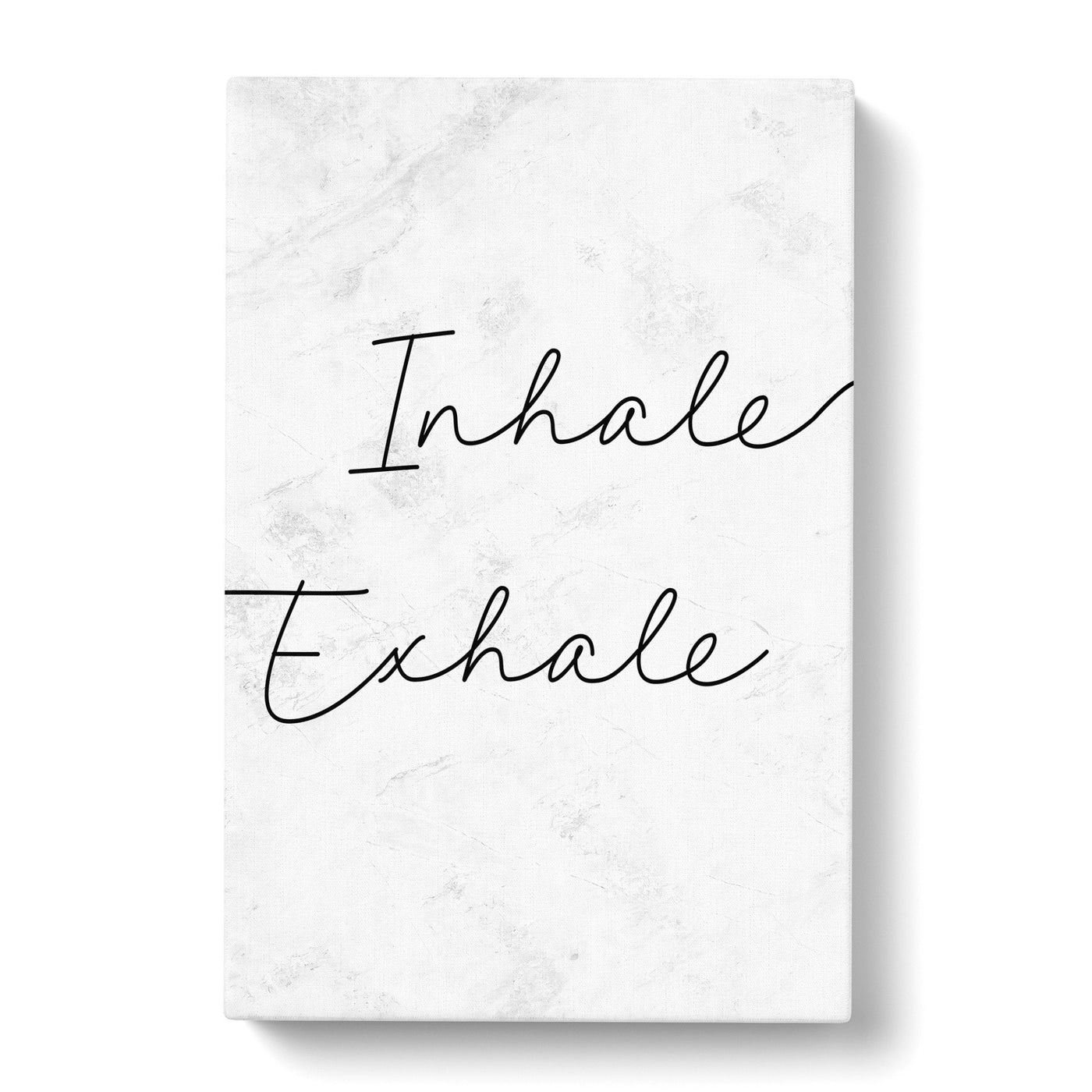 Inhale Exhale V2 Typography Canvas Print Main Image