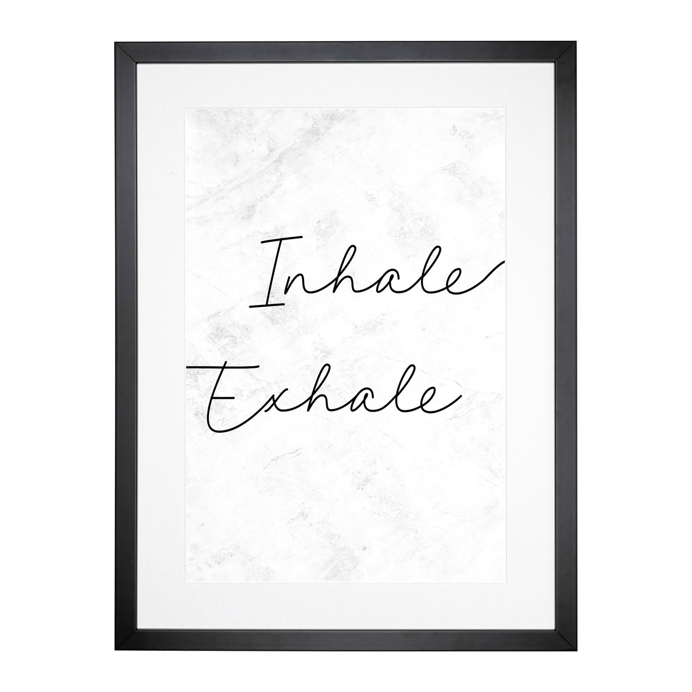 Inhale Exhale V2 Typography Framed Print Main Image