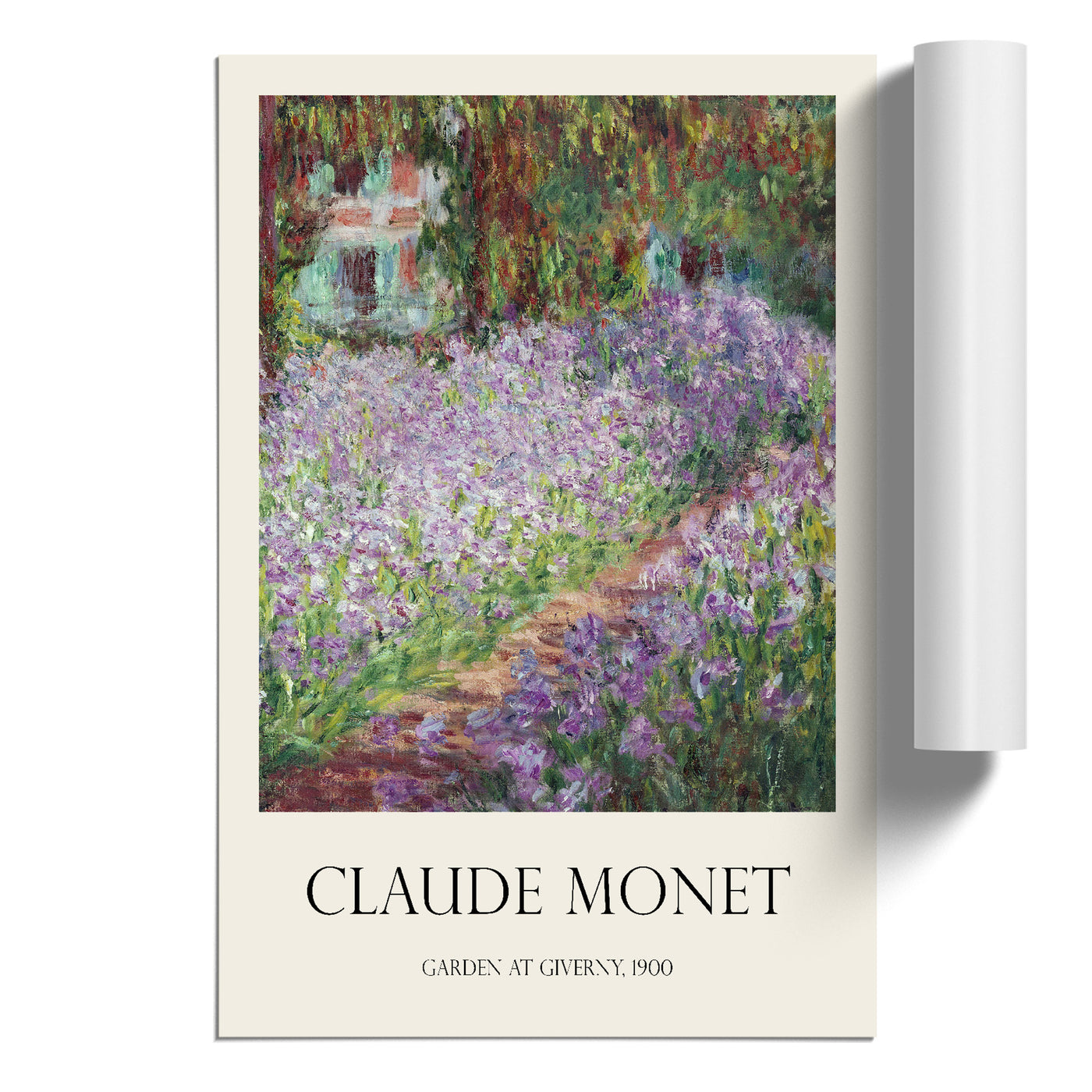 Irises In Monets Garden Print By Claude Monet