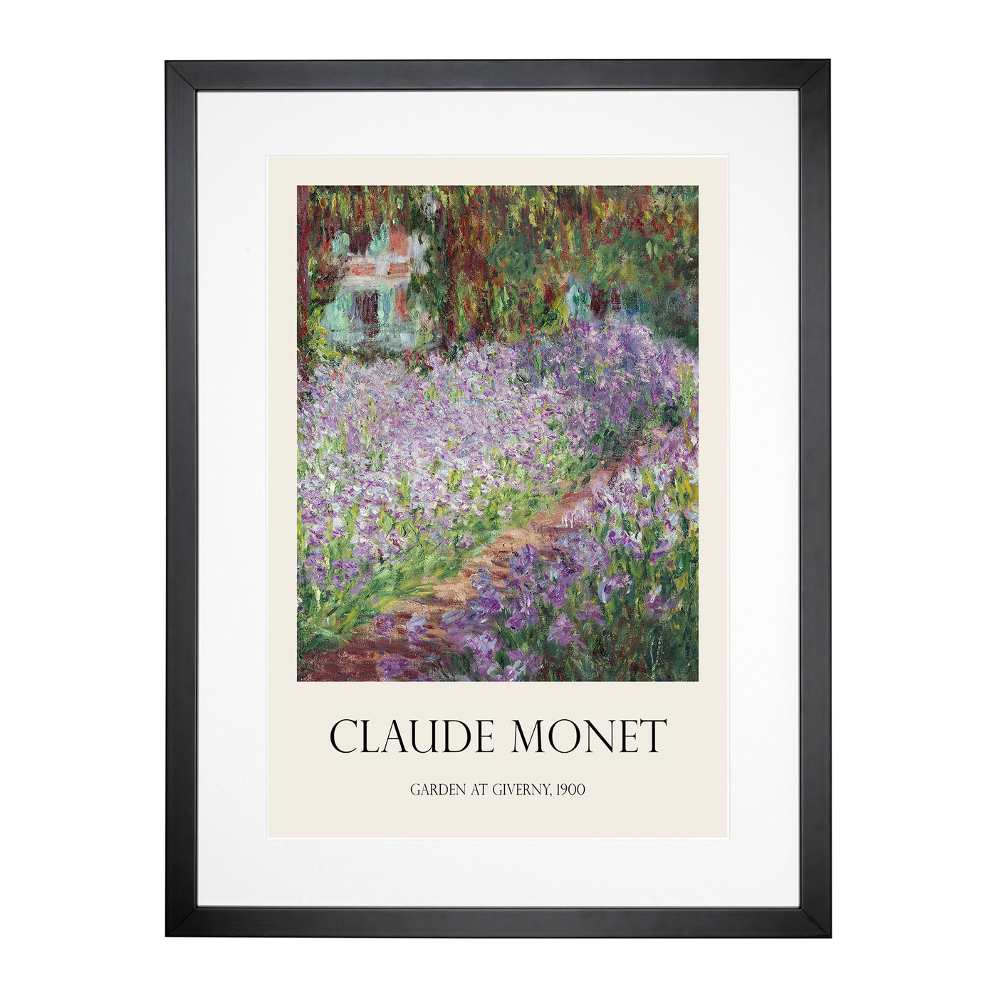 Irises In Monets Garden Print By Claude Monet Framed Print Main Image