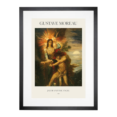 Jacob And The Angel Print By Gustave Moreau Framed Print Main Image