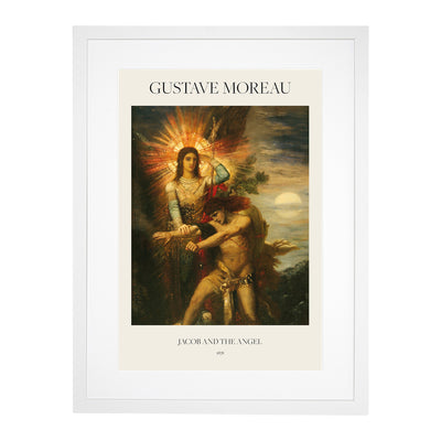 Jacob And The Angel Print By Gustave Moreau