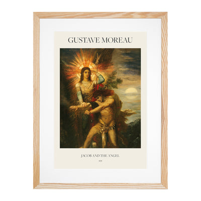 Jacob And The Angel Print By Gustave Moreau