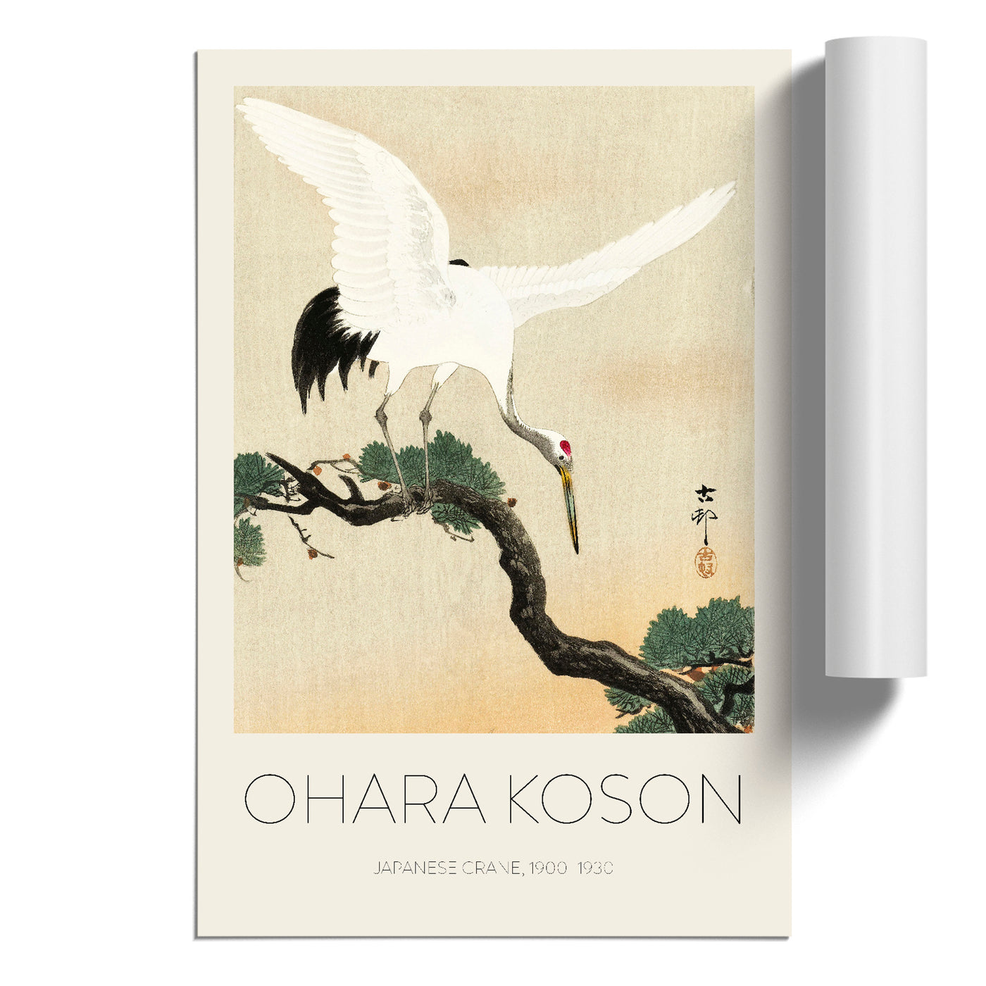 Japanese Crane Birds Print By Ohara Koson