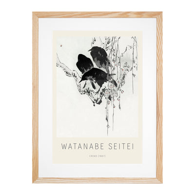 Japanese Crows Print By Watanabe Seitei