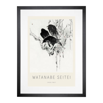 Japanese Crows Print By Watanabe Seitei Framed Print Main Image