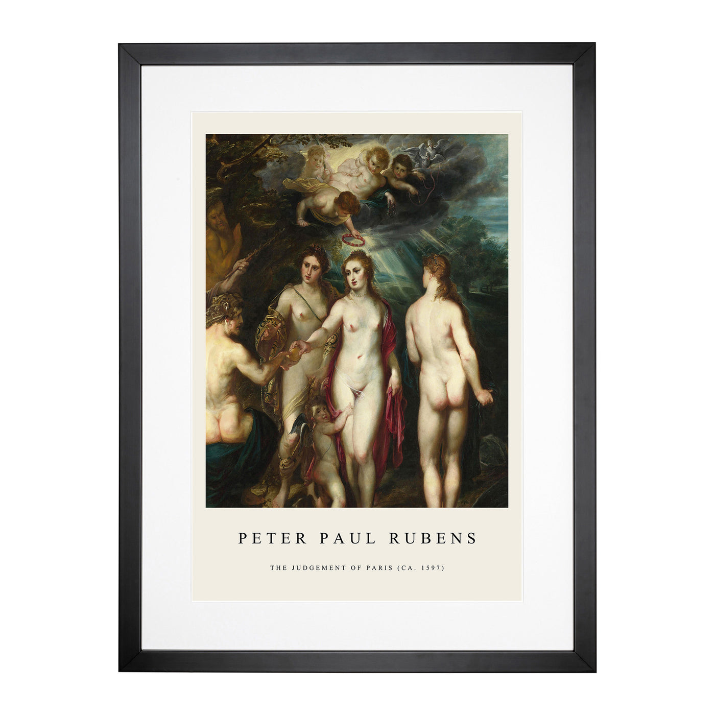 Judgement Of Paris Print By Peter Paul Rubens Framed Print Main Image