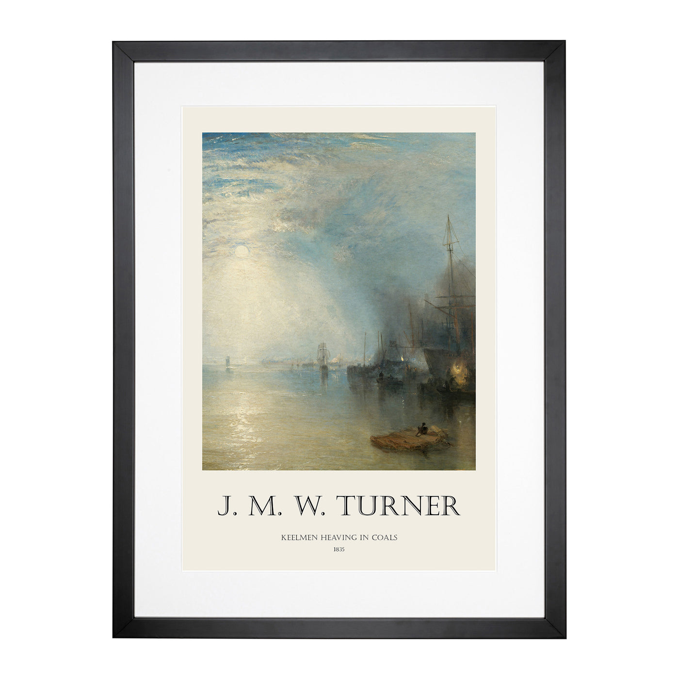 Keelmen Heaving In Coals Print By Joseph-Mallord William Turner Framed Print Main Image