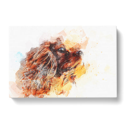 King Charles Spaniel In Abstract Canvas Print Main Image