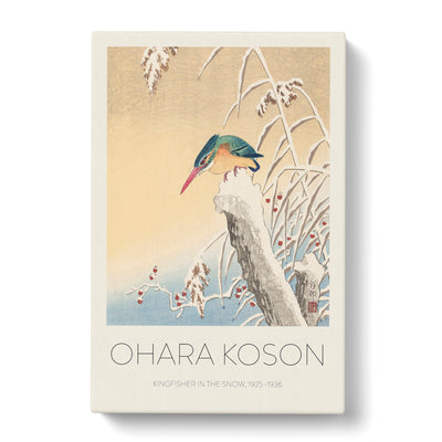 Kingfisher In The Snow Print By Ohara Koson Canvas Print Main Image