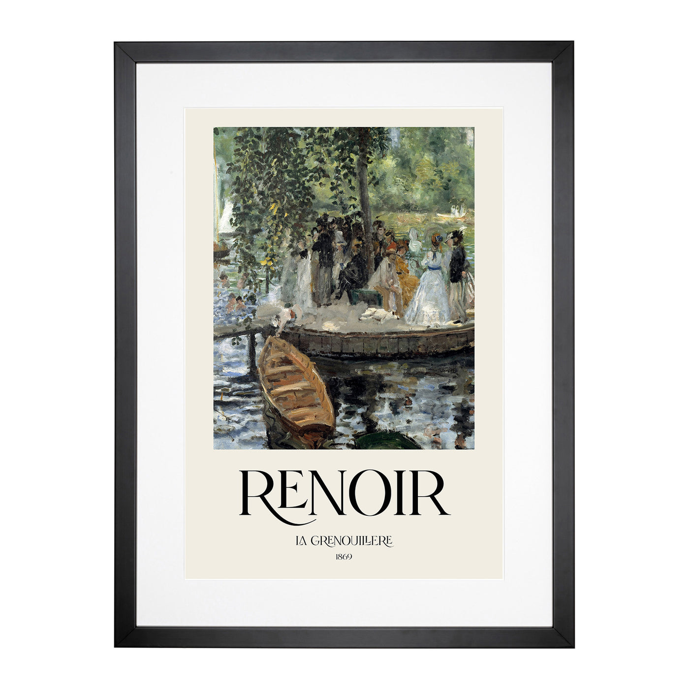 La Grenouillere Print By Pierre-Auguste Renoir Framed Print Main Image