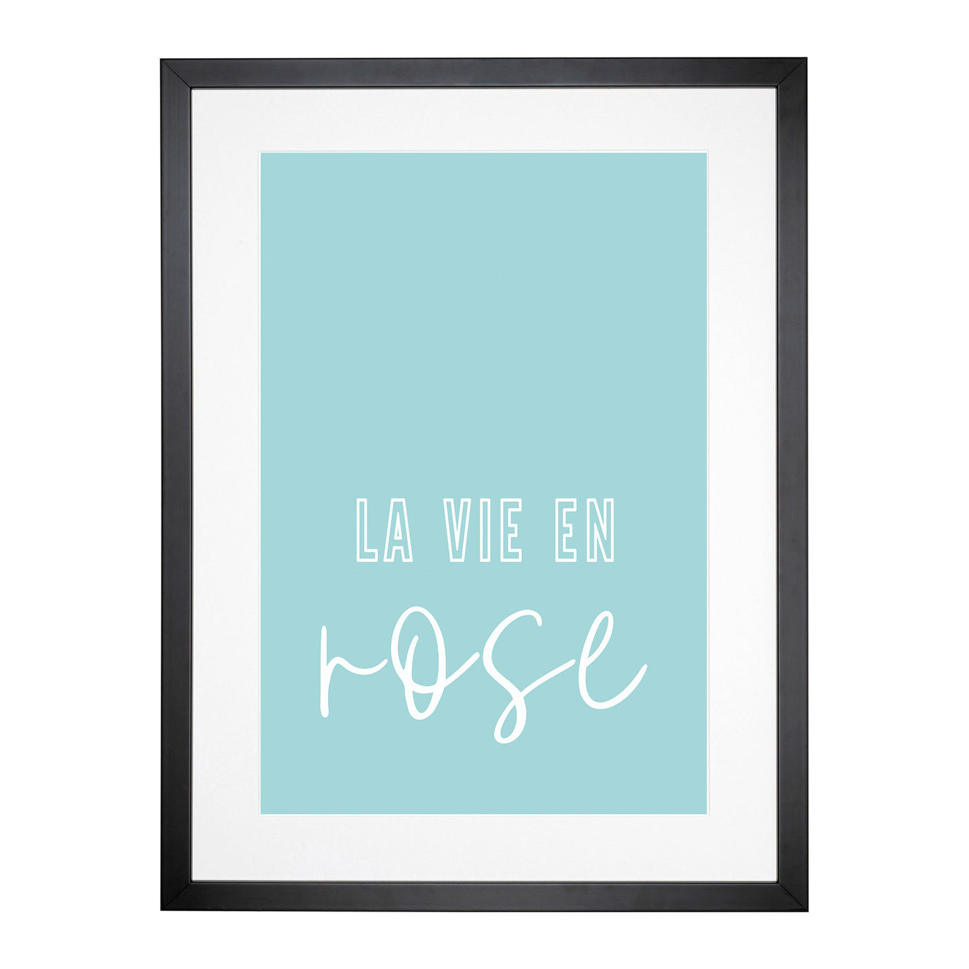 La Vie En Rose V2 Typography Framed Print Main Image