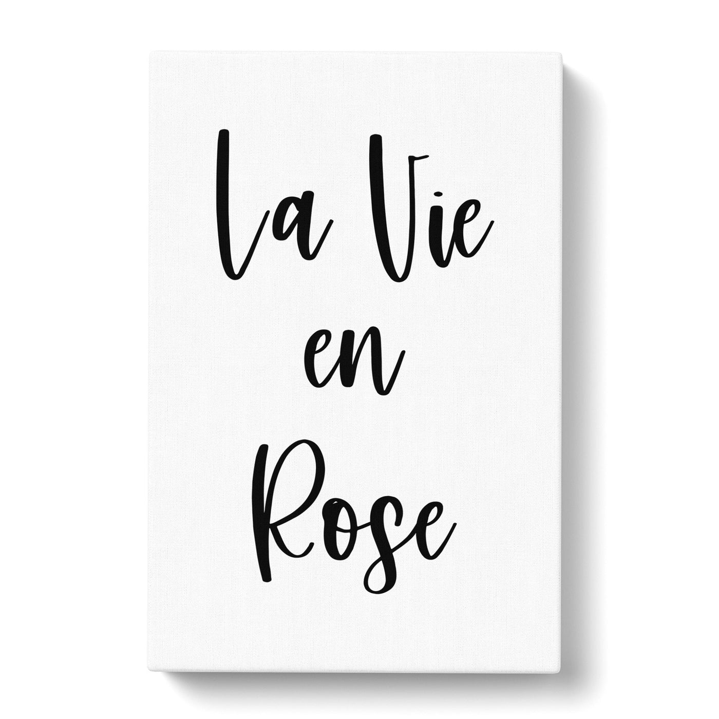 La Vie En Rose Typography Canvas Print Main Image