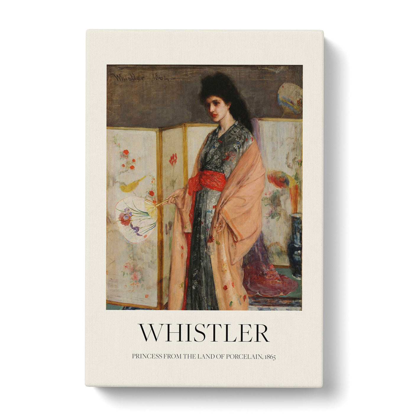 Lady In A Kimono Print By James Mcneill Whistler Canvas Print Main Image