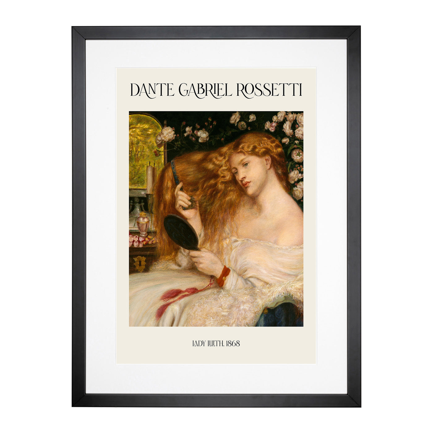 Lady Lilith Print By Dante Gabriel Rossetti Framed Print Main Image