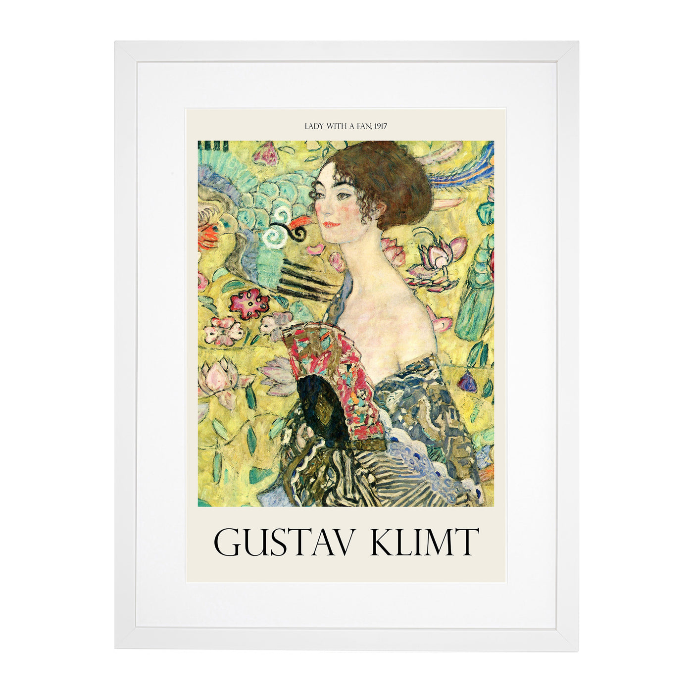 Lady With A Fan Print By Gustav Klimt