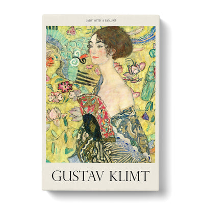 Lady With A Fan Print By Gustav Klimt Canvas Print Main Image