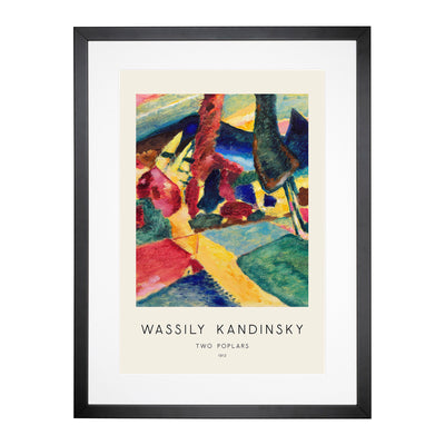 Landscape With Two Poplars Print By Wassily Kandinsky Framed Print Main Image