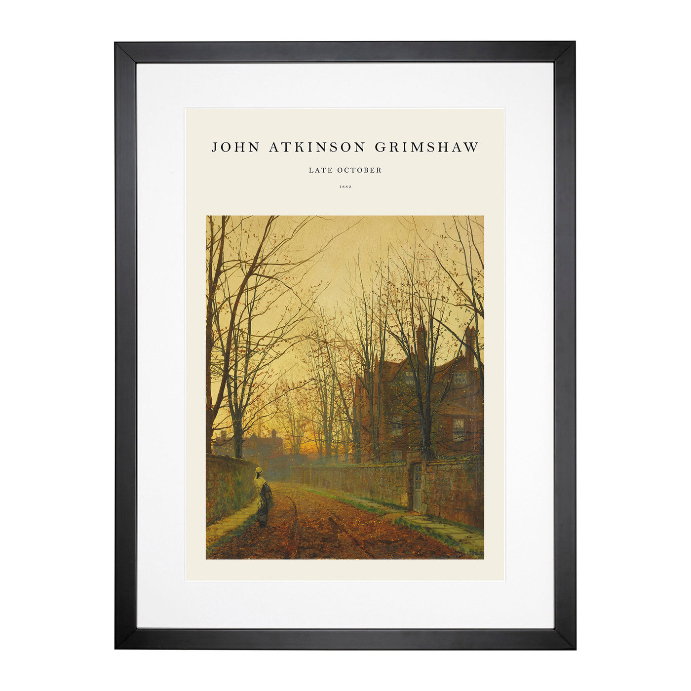 Late October Print By John Atkinson Grimshaw Framed Print Main Image