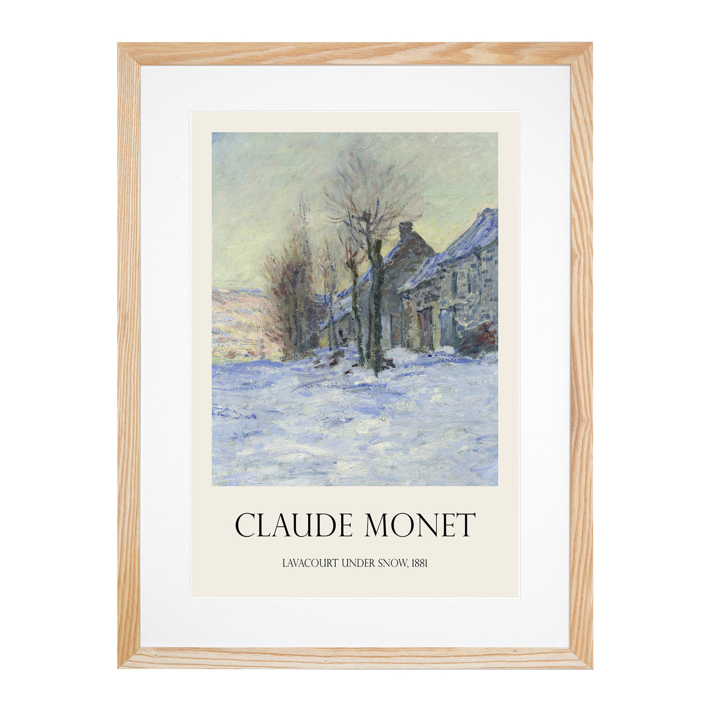 Lavacourt, Sunshine And Snow Print By Claude Monet